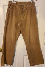 90s Vintage Corduroy Pants Pleated High Waisted Trousers Tan Academia Sz S-M