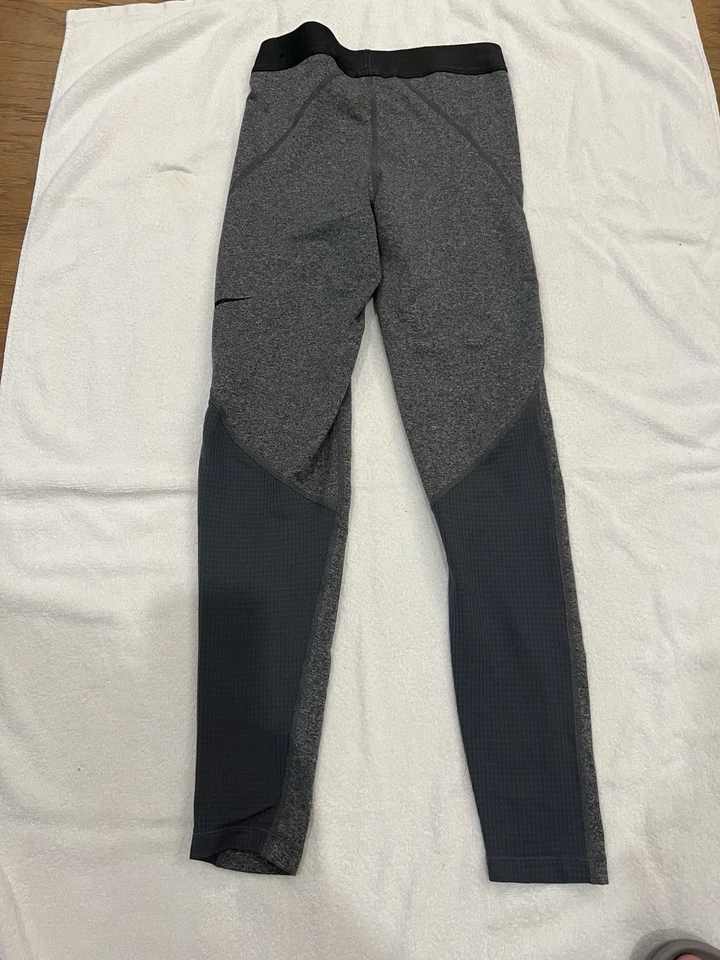 Nike Pro Dri-Fit Men’s Compression Training Tights Pants Gray Black Size Small - Image 2 of 4