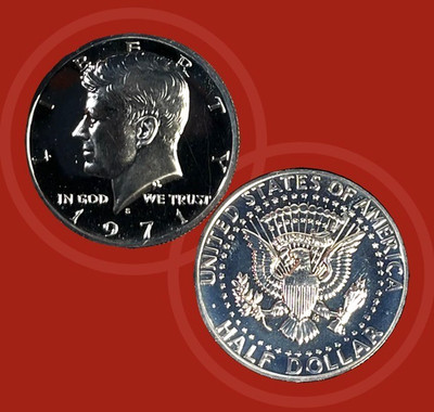 1971-S Kennedy Half Dollar Proof Gem  Mirror Finish, Fast shipping