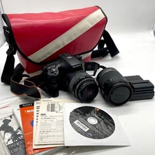 Sony Alpha 65 Digital Camera Dual Lens Kit Accessories Black