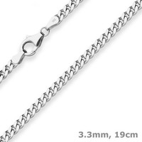3,3Mm Armband Panzerkette Silberarmband Armschmuck Aus 925 Silber 19Cm