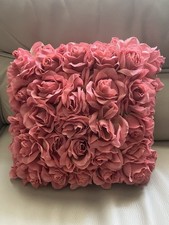 3D Pink Roses Decorative Pillow Design 12x12