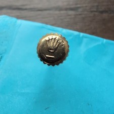 Rolex Genuine Used 6mm Gold Watch Crown and Stem Part With Wear  (i68)