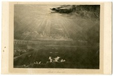 Antique Master Print-PARADISE-LOST-COURTS-OF-GOD-John Martin-1825