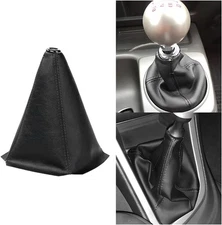 Car Shift Boot Cover, PU Leather Manual Automatic Vehicle Shifter Lever Knob Dus