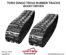 Toro Dingo Rubber Tracks TRX16 Narrow Track 149x88x22 SOLD AS PAIR 6" Width