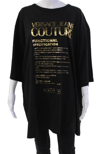 Versace Jeans Couture Unisex Adults Cotton Graphic T-Shirt Top Black Size XXXL