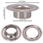 Yescom 2000 pcs 1/4" Grommet Kit 6mm Size #0 Eyelets and Washers Nickel YES0380 — photo 2