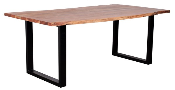 Baumkantentisch Catania Akazie U-Form Gestell 200X100 Cm Esstisch-image