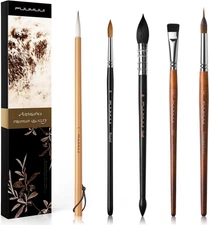 Watercolor Paint Brushes, 5pcs Fuumuui Mix5