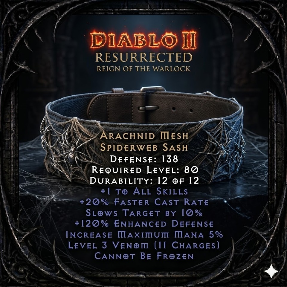 DIABLO 2 RESURRECTED ITEMS RUNES LATENT ENIGMA ROTW LADDER SEASON 14 ...