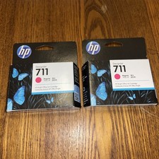 Lot of 2 HP Genuine 711 Magenta DesignJet Ink Cartridge CZ131A 04/26