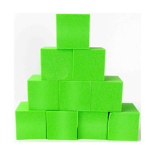 Koplow Foam Dice d6 50mm Blank Green Foam Dice 10 New