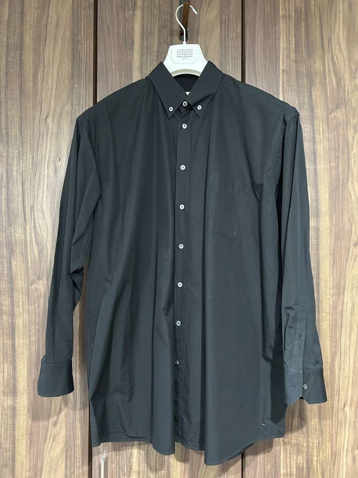 Hombres Talla XL Camisa Maison Margiela Sobrecamisa Lisa Manga Larga Prendas para el torso Camisa de Vestido O Foto 3 de 4