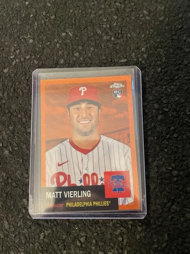 2022 Topps Chrome Platinum Anniversary - Matt Vierling #204 Orange Refractor /25