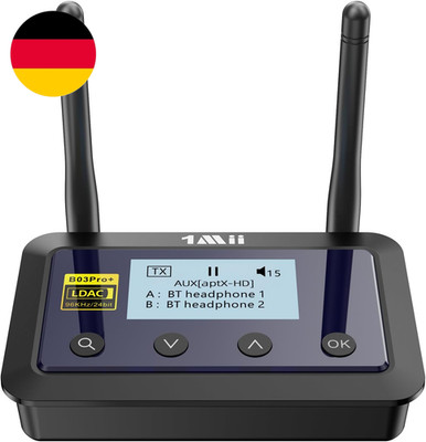 1Mii B03Pro+ Hifi Bluetooth 5.3 Sender & Empfänger Mit OLED Display   LDAC & Apt