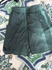 Under Armour HeatGear Youth YM Green Black Striped Athletic Shorts