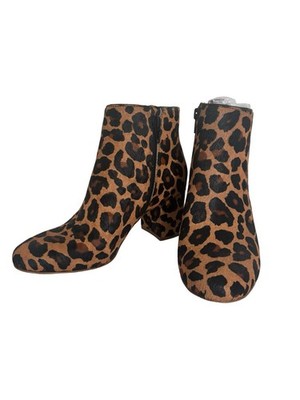 INC Ankle Boots Sz 5 Leopard Print Calf Hair New