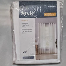 Style Selections Delmar Light Filtering Grommet Top Panel White Size 50"x95"