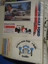 LOT 5 AUTOCOLLANTS SPORT AUTO LANCIA DELTA MARKKU ALEN+ALBI 1991+++ NON DECOLLES