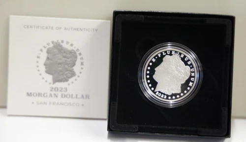 US 2023 S Proof Morgan Silver Dollar with Box/COA Gem Coin...