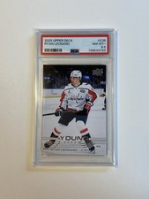 Ryan Leonard 2025 Upper Deck Series 1 #238 Young Guns RC PSA 8.5 Capitals