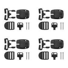 Zhaoyao 4 Pack Spa Tub Cover Clip Replace Latches Lock Kit Medium, Black
