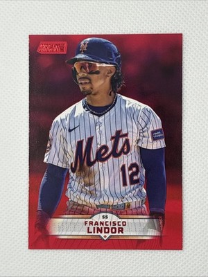 2025 Topps Stadium Club Francisco Lindor #181 Red Foil New York Mets