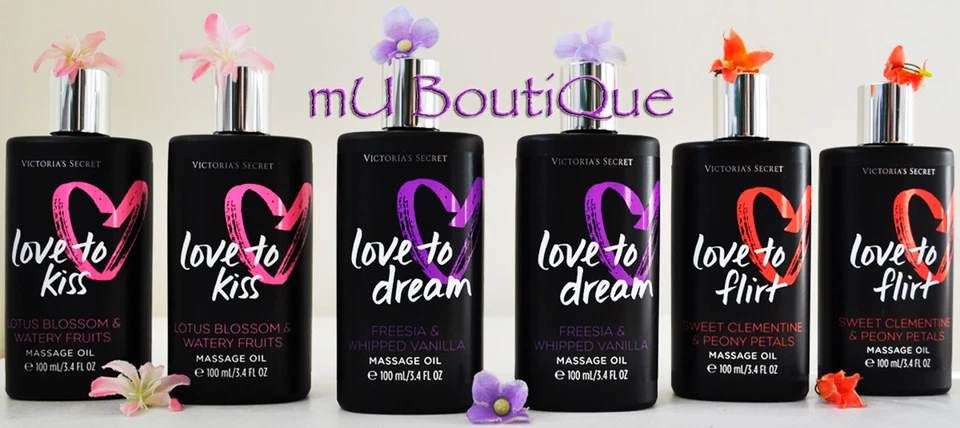 1 VICTORIA'S SECRET LOVE TO DREAM FLIRT KISS MASSAGE OIL YOU CHOOSE