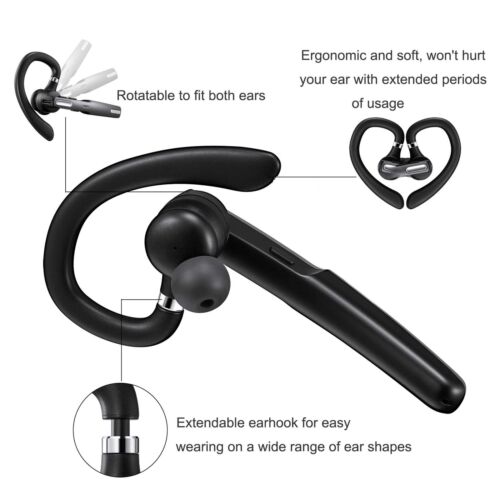 ICOMTOFIT Auricolare Bluetooth, Auricolare Bluetooth Senza Fili V5.0 Auricolare Vivavoce... - Foto 3 di 6