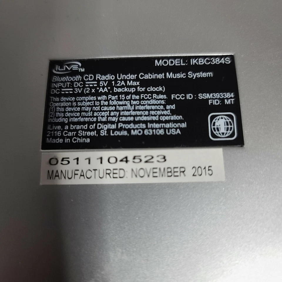 iLive音乐播放器蓝牙机柜下系统CD扬声器光盘二手带遥控器 — 第 2/4 张图片