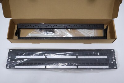 48-Port Cat6 Patch Panel UTP Inline Rack Mountable Ethernet Network   New