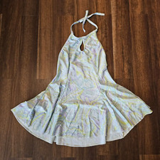 Kelle Women's Dance Costume Swirl Foil Purple Blue Green Skirted Medium M