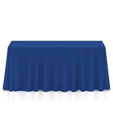 90" x 132" Rectangular Polyester Fabric Tablecloths for Wedding - Royal Blue