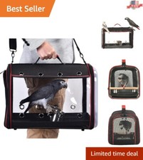 Portable Lightweight Bird Travel Cage with Clear View Design - Large 19 x 12 ...