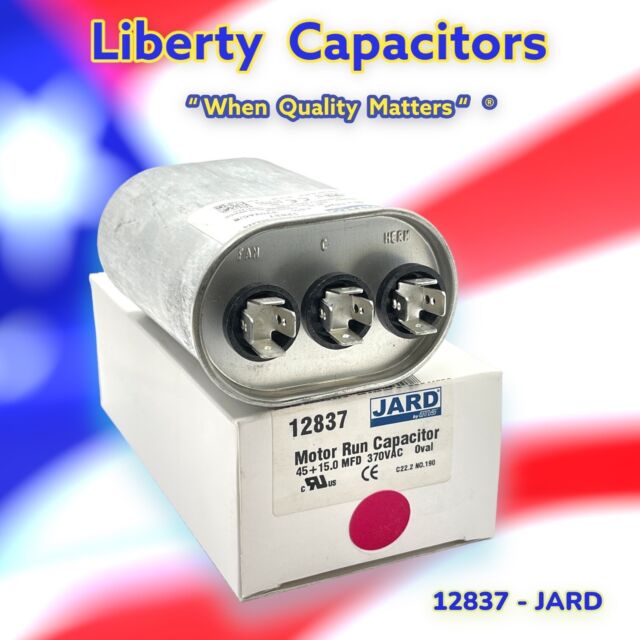 Jard Capacitor 45/15 uf MFD 370 volt 12137 Mars 12837 Jard By Liberty Capacitors