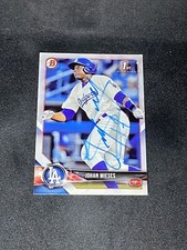 Johan Mieses 2018 Bowman Prospects #BP19 Los Angeles Dodgers Auto Signed Card