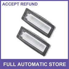 White LED License Plate Light 1 Pair Custom for Smart Fortwo W451 2007-2015 