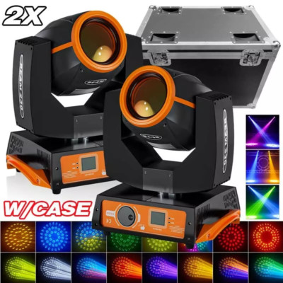 2X 230W 7R Zoom Moving Head Beam Sharpy Stage Lighting 24Prism DMX DJ Light+Case