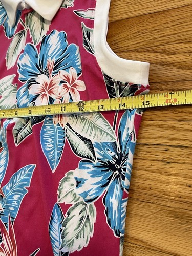 NWT Ladies Tommy Bahama Sleeveless Golf Tennis Pickleball Floral Shirt Size XS - Picture 8 of 8