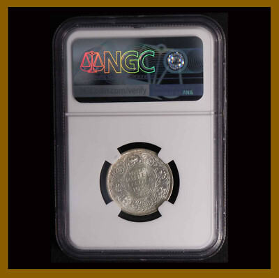 British India 1/2 Rupee, 1939 (B) Bombay NGC MS 64 King