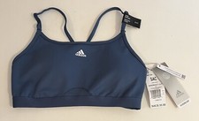 Adidas NWT Aeroready Padded Sports Bra Gray Gym Training Size SA-C Aeroreact