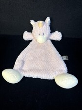 Demdaco Pink Unicorn Lovey 12" Plush Stuffed Animal Baby Toy Blanket
