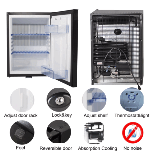 SMAD 36L Mini-Kühlschrank 12V 230V Absorption Kühlschrank Camping Wohnmobil RV - Bild 10 von 10