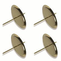 Kerzenhalter 4Er Set Gold D6Cm Adventskranz Kerzenstecker Metall Kerzenteller