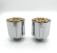Pair Gun Cylinder Style Air Valve Knobs - Screw-In - Peterbilt Kenworth