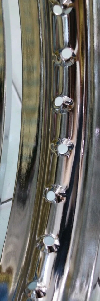 PARA MOTO KAWASAKI KE100 LLANTA 1.60"x17" ACERO CROMADO 36H NUEVO Foto 3 de 4