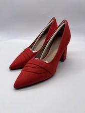 Women's High Chunky Heel Closed Pointed Toe Dress Pump Shoes