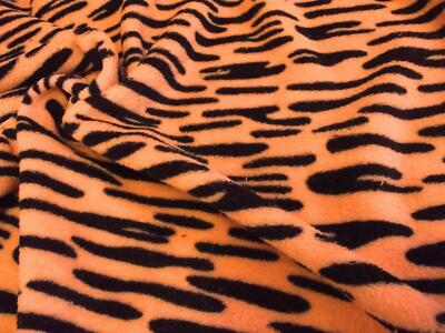 Doppelseitiger supersoft kuschelweicher Fleece Stoff Material - TIGGER ORANGE