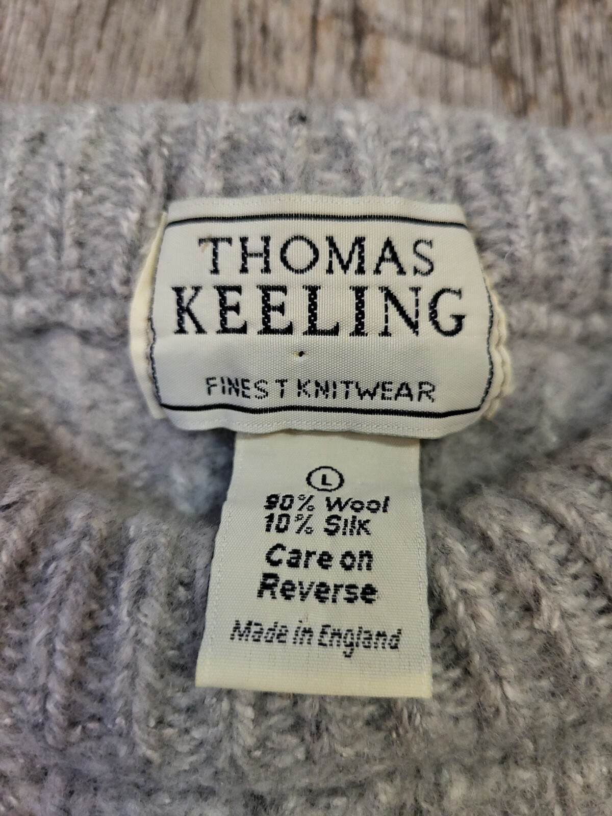 Vintage Thomas Keeling Mens L Gray 